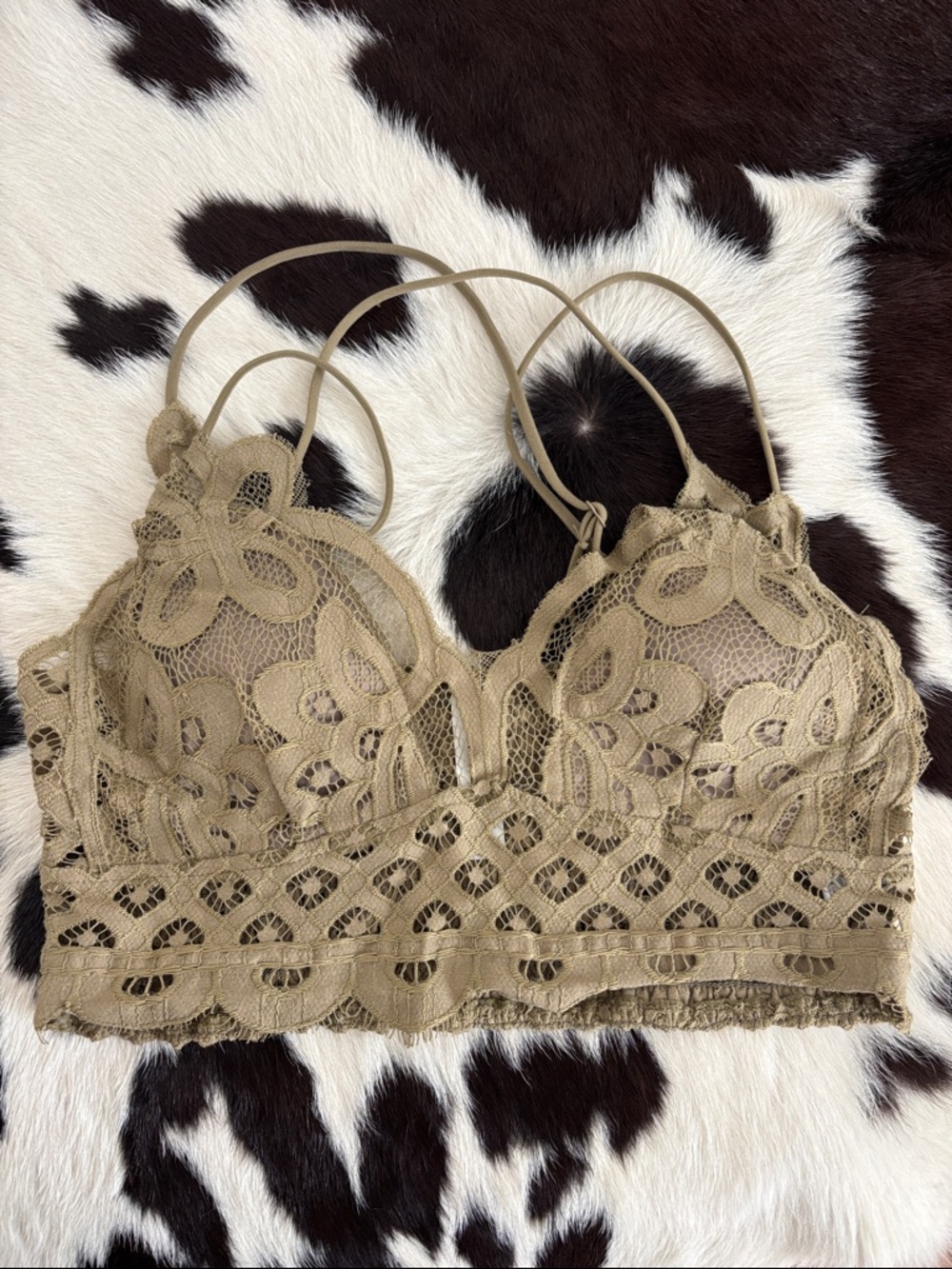 Lace Bralette in Taupe
